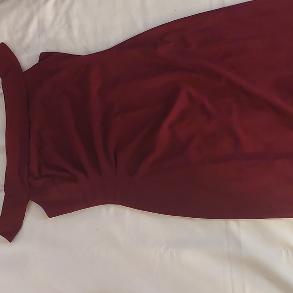 OFF-THE-SHOULDER STRETCH CREPE RUCHED BRIDESMAID DRESS - Picture 5 of 13